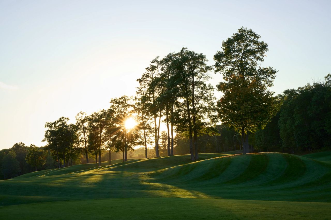 Golden Eagle fairway in autumn, a Northwoods scene that frames the club's recent posts
